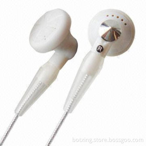 Transparent Clip Hot-sale Promotional Earbuds for MP3 Gift, 20 to 20,000Hz Frequency Response